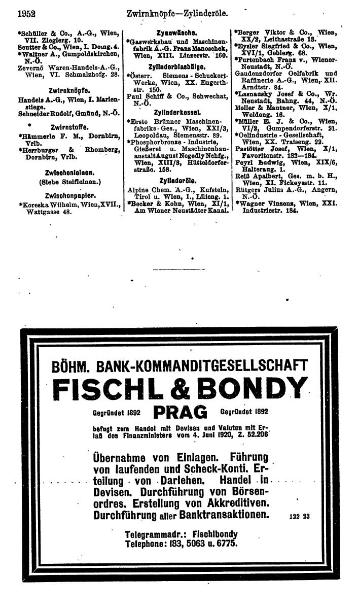 Compass. Finanzielles Jahrbuch 1923, Band IV: Österreich. - Seite 2528