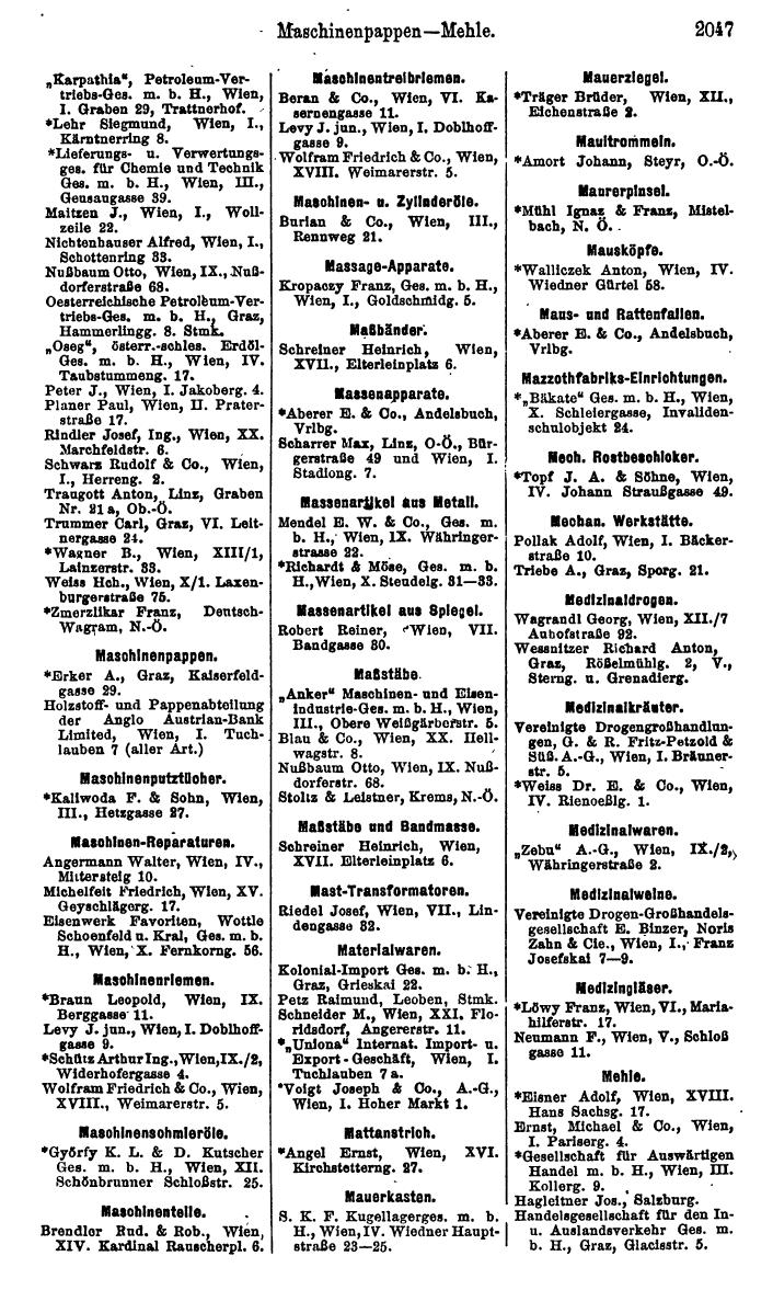 Compass. Finanzielles Jahrbuch 1923, Band IV: Österreich. - Seite 2623