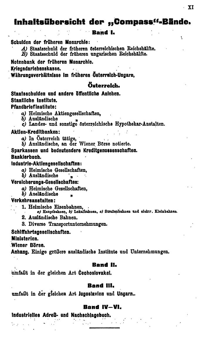 Compass. Finanzielles Jahrbuch 1924, Band I: Österreich. - Page 15