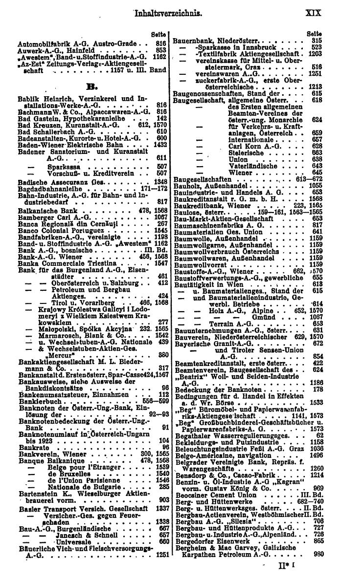 Compass. Finanzielles Jahrbuch 1924, Band I: Österreich. - Seite 23