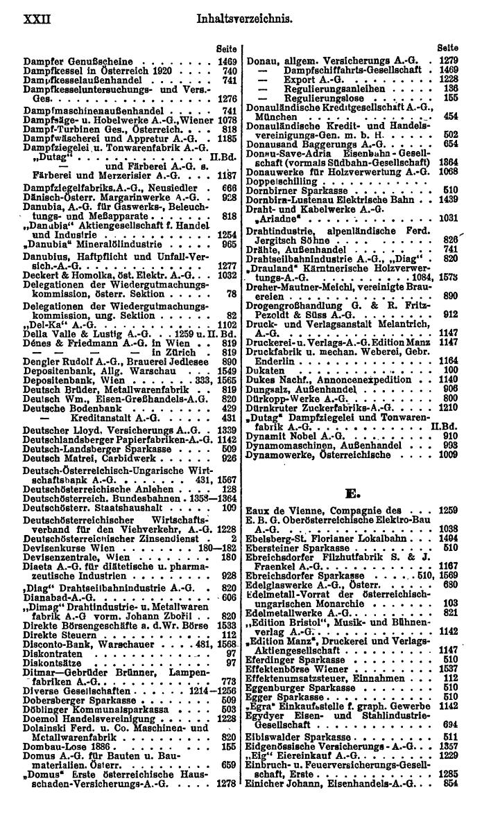 Compass. Finanzielles Jahrbuch 1924, Band I: Österreich. - Seite 26