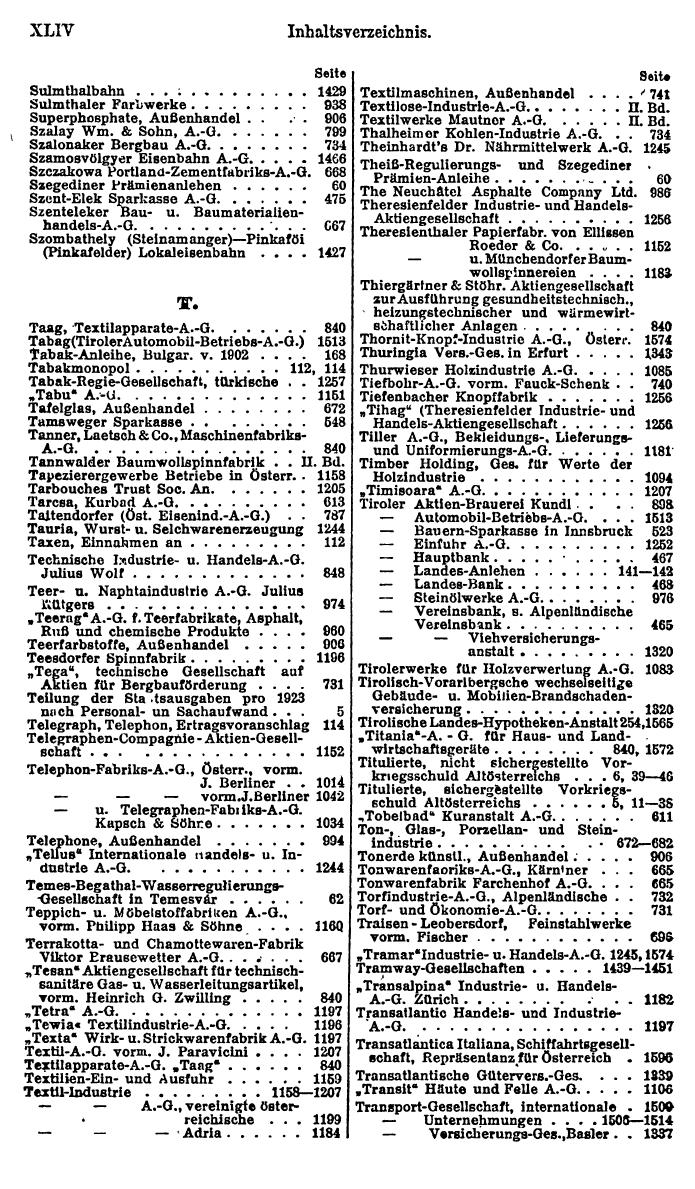 Compass. Finanzielles Jahrbuch 1924, Band I: Österreich. - Seite 48