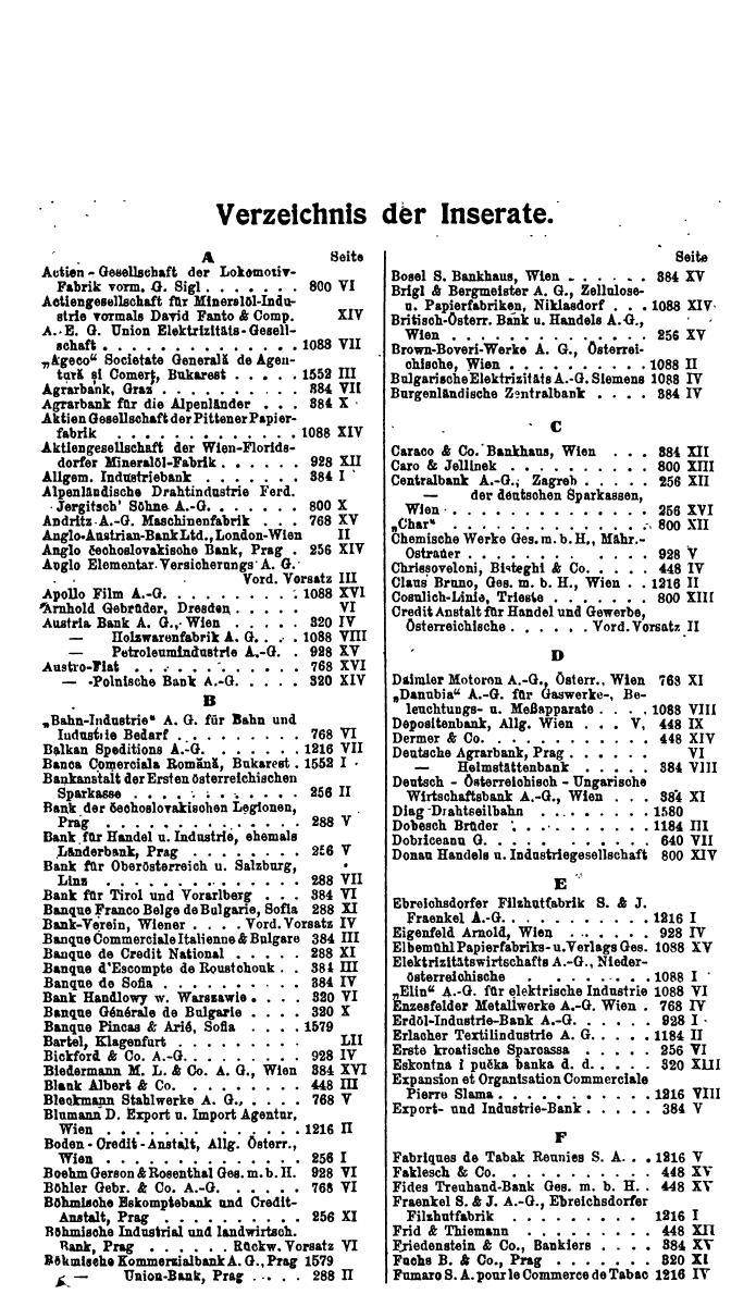 Compass. Finanzielles Jahrbuch 1924, Band I: Österreich. - Seite 54
