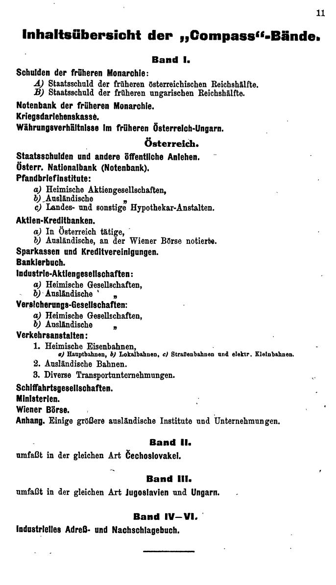Compass. Finanzielles Jahrbuch 1925, Band I: Österreich. - Seite 15