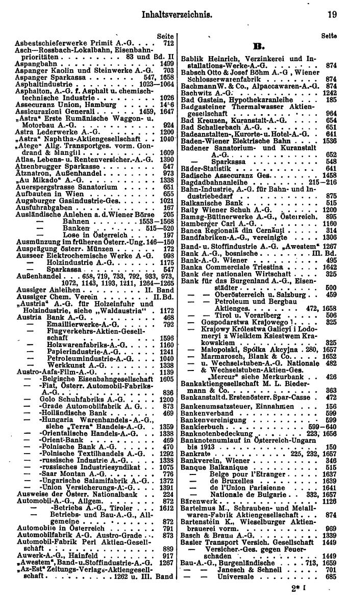Compass. Finanzielles Jahrbuch 1925, Band I: Österreich. - Page 23