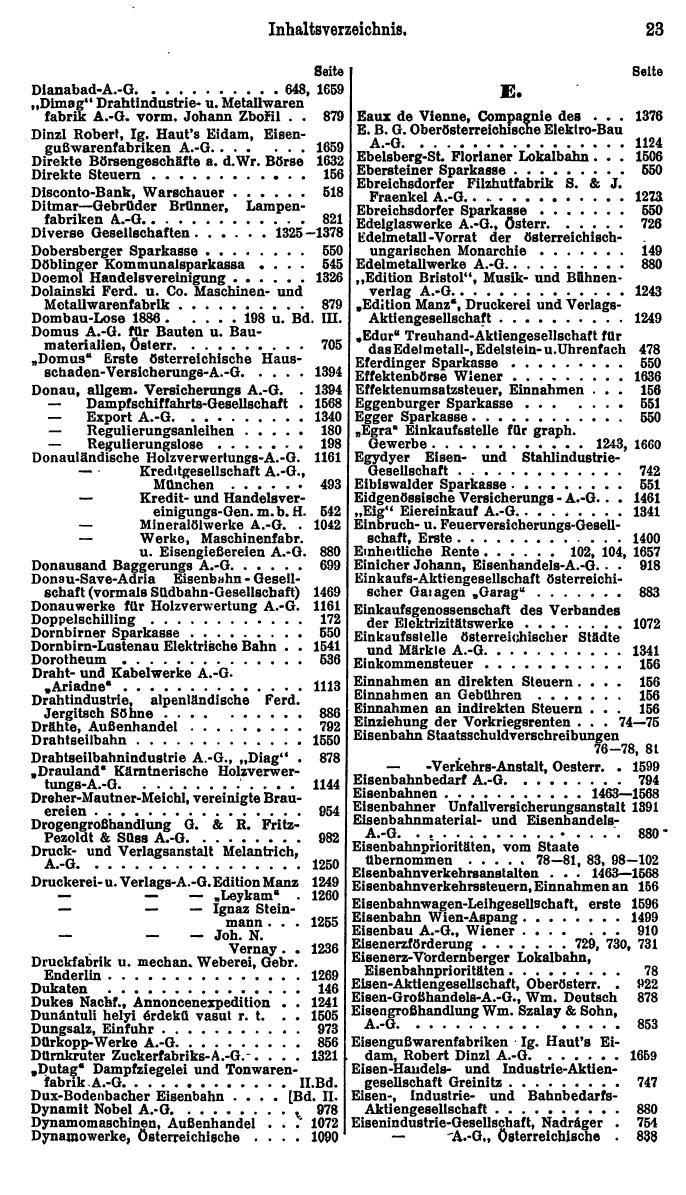 Compass. Finanzielles Jahrbuch 1925, Band I: Österreich. - Seite 27