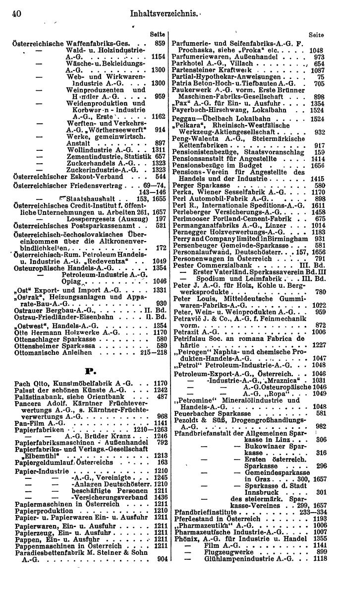 Compass. Finanzielles Jahrbuch 1925, Band I: Österreich. - Page 44