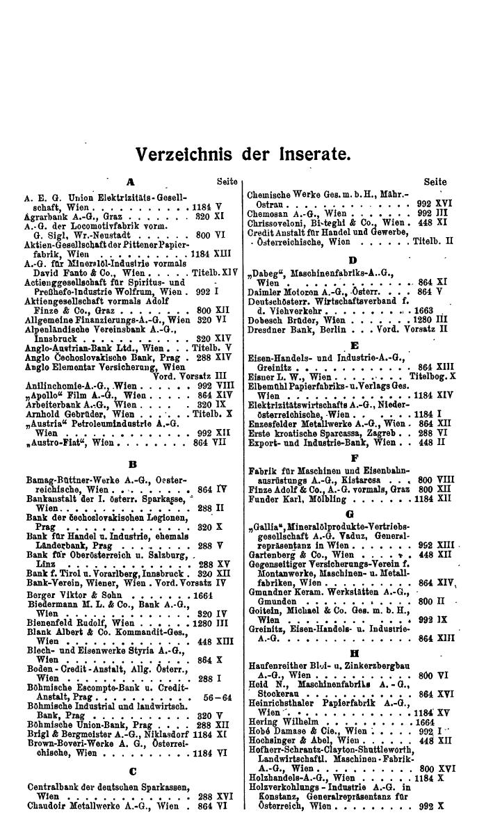 Compass. Finanzielles Jahrbuch 1925, Band I: Österreich. - Seite 57