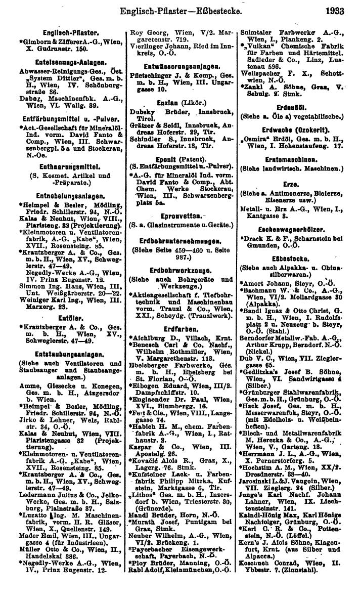 Compass. Finanzielles Jahrbuch 1925, Band IV: Österreich. - Seite 2116