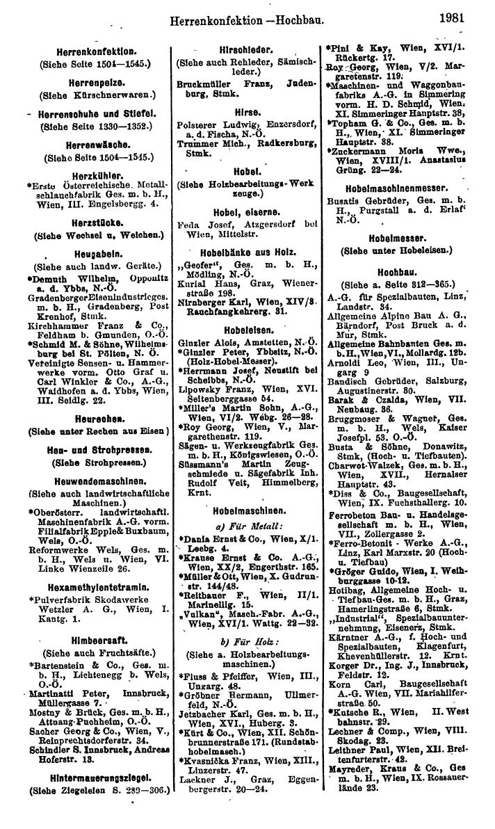 Compass. Finanzielles Jahrbuch 1925, Band IV: Österreich. - Page 2164