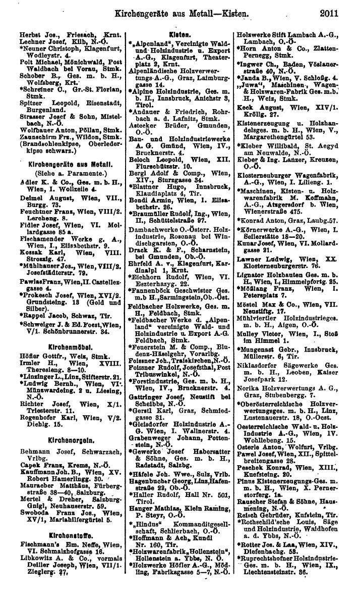 Compass. Finanzielles Jahrbuch 1925, Band IV: Österreich. - Page 2194