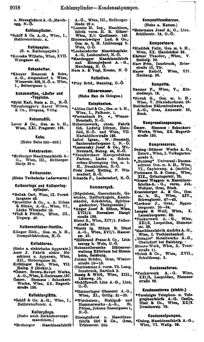 Compass. Finanzielles Jahrbuch 1925, Band IV: Österreich. - Page 2201