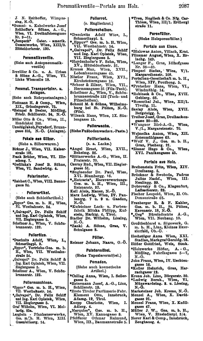 Compass. Finanzielles Jahrbuch 1925, Band IV: Österreich. - Page 2270