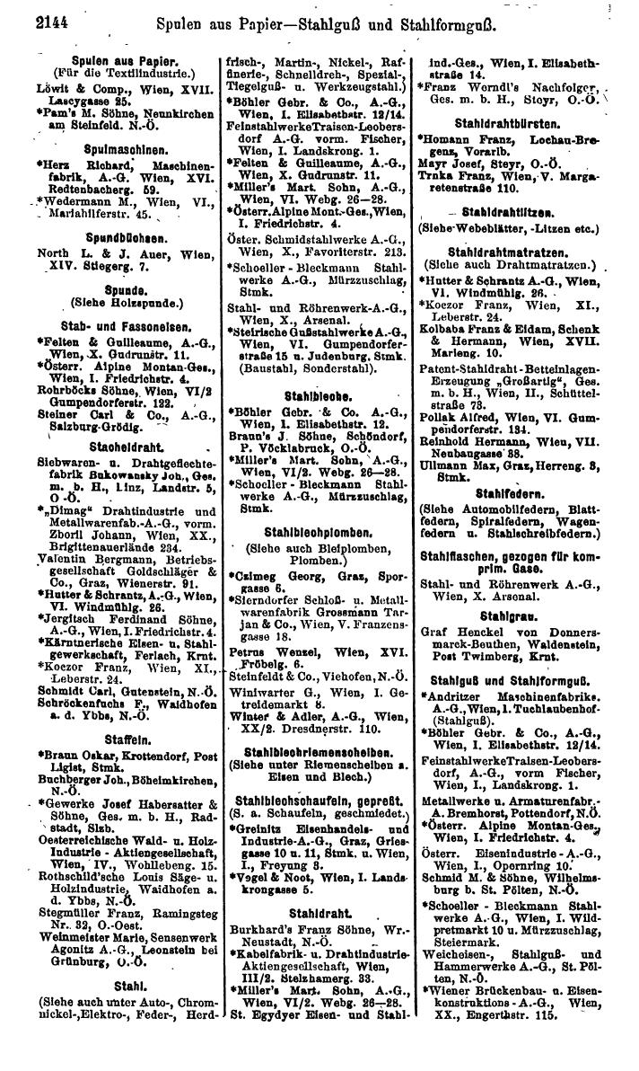 Compass. Finanzielles Jahrbuch 1925, Band IV: Österreich. - Page 2327