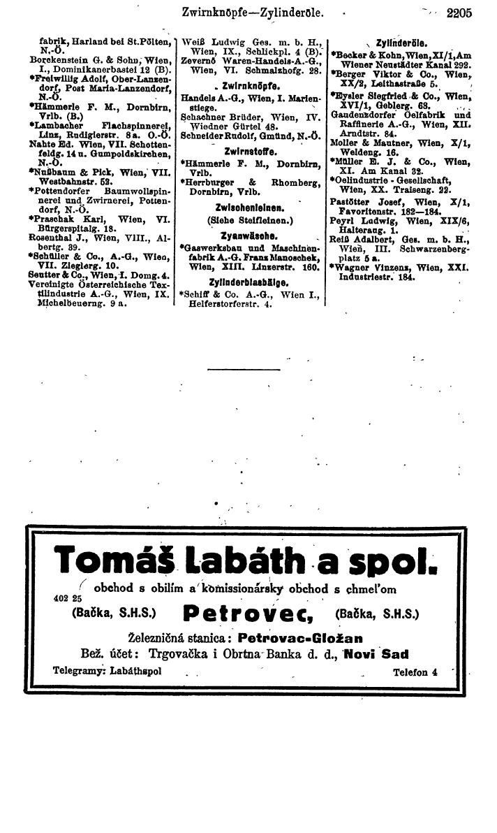 Compass. Finanzielles Jahrbuch 1925, Band IV: Österreich. - Seite 2388