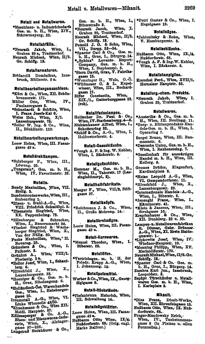 Compass. Finanzielles Jahrbuch 1925, Band IV: Österreich. - Page 2452