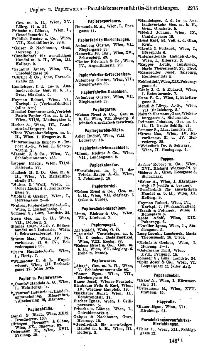 Compass. Finanzielles Jahrbuch 1925, Band IV: Österreich. - Seite 2458