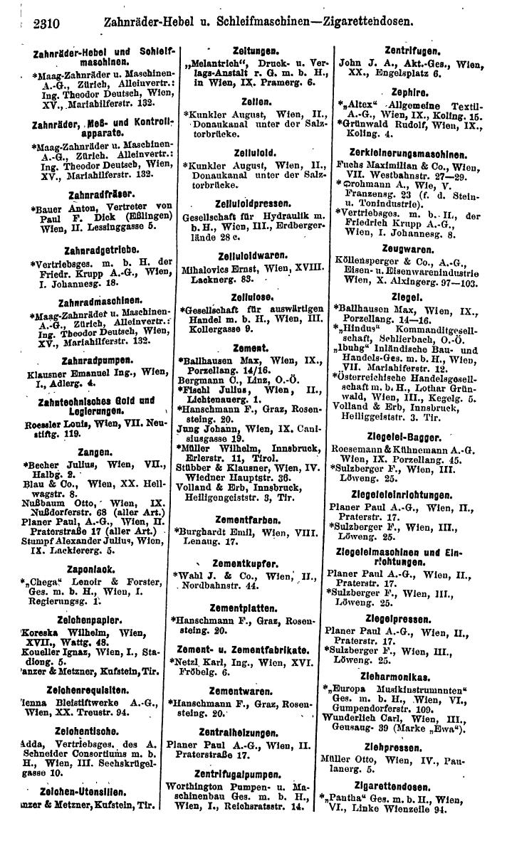 Compass. Finanzielles Jahrbuch 1925, Band IV: Österreich. - Seite 2493