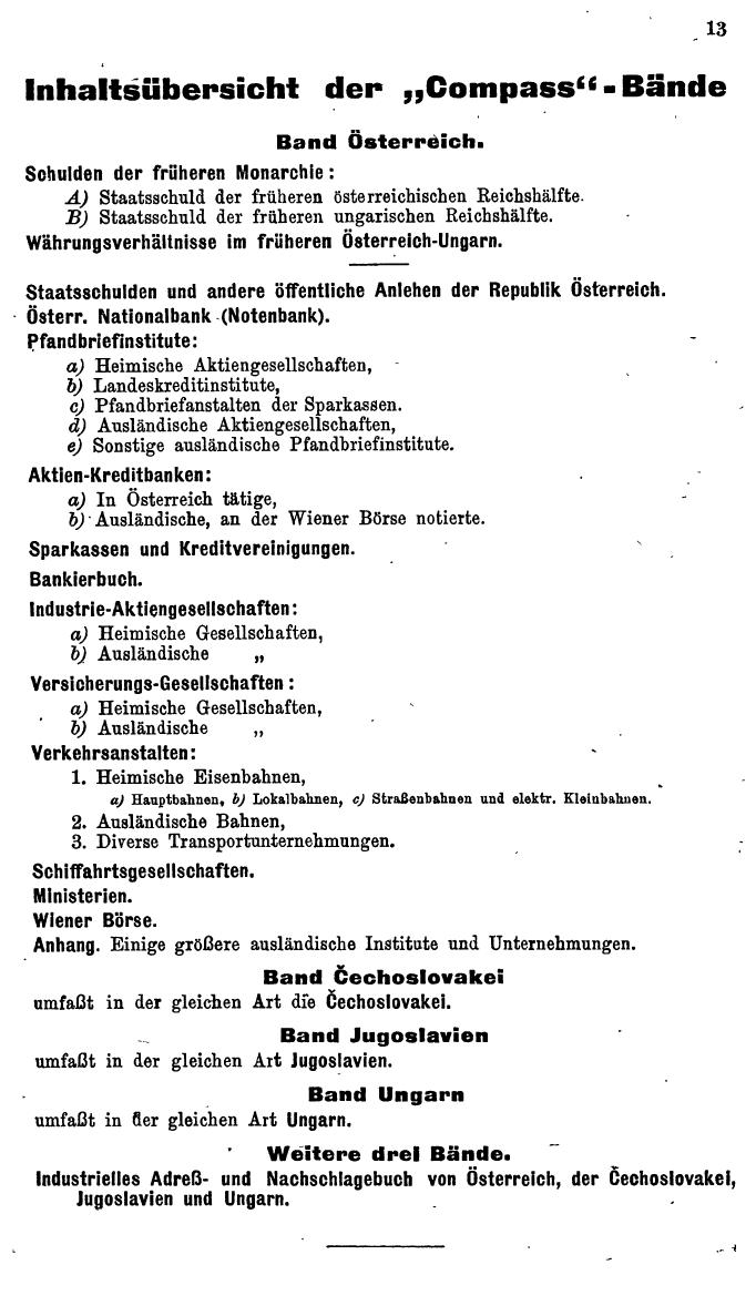 Compass. Finanzielles Jahrbuch 1928, Band Österreich. - Page 17