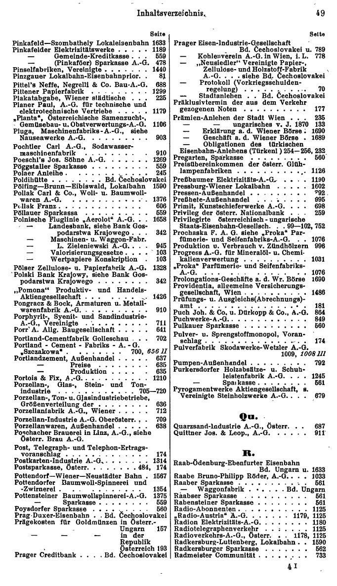 Compass. Finanzielles Jahrbuch 1928, Band Österreich. - Page 53