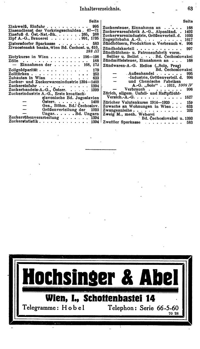 Compass. Finanzielles Jahrbuch 1928, Band Österreich. - Page 67
