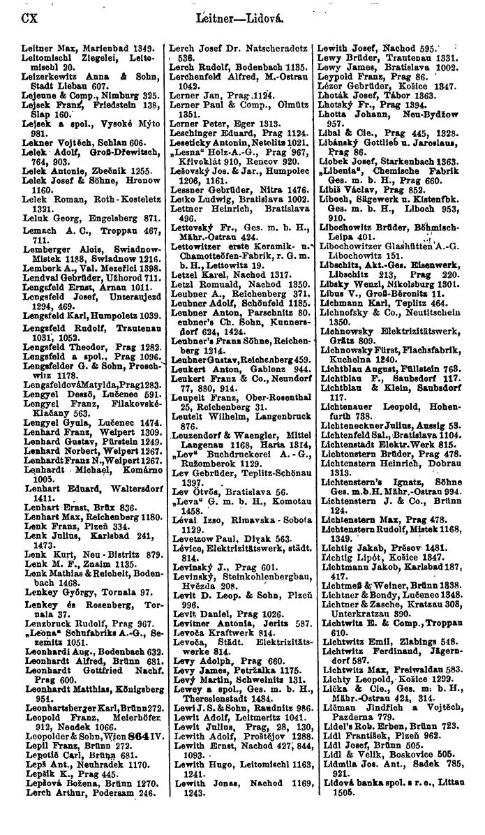 Compass. Finanzielles Jahrbuch 1923, Band V: Tschechoslowakei. - Page 122