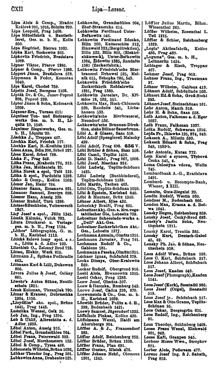 Compass. Finanzielles Jahrbuch 1923, Band V: Tschechoslowakei. - Page 124