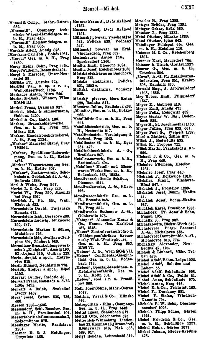 Compass. Finanzielles Jahrbuch 1923, Band V: Tschechoslowakei. - Page 133