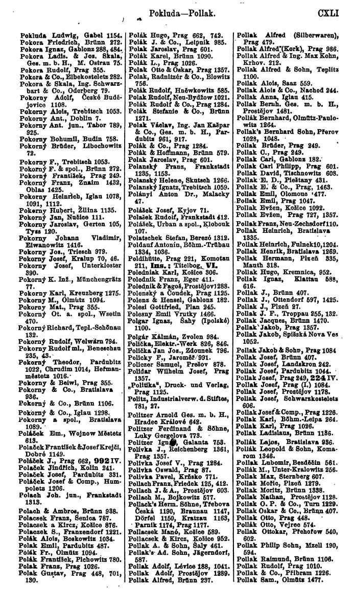 Compass. Finanzielles Jahrbuch 1923, Band V: Tschechoslowakei. - Page 153