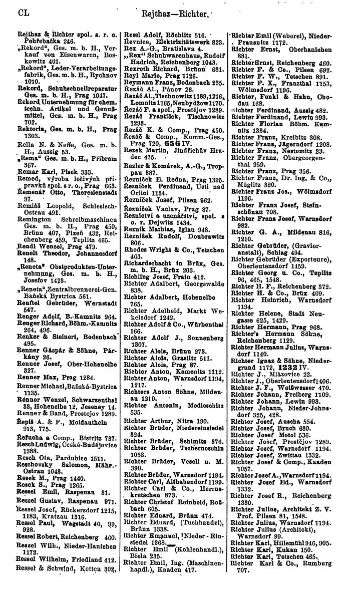 Compass. Finanzielles Jahrbuch 1923, Band V: Tschechoslowakei. - Page 162