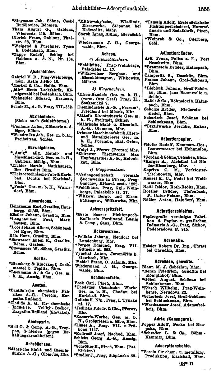 Compass. Finanzielles Jahrbuch 1923, Band V: Tschechoslowakei. - Page 1999