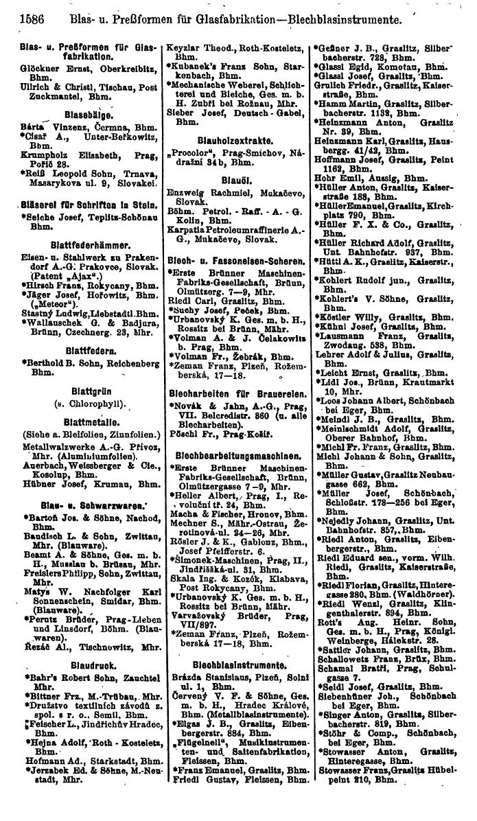 Compass. Finanzielles Jahrbuch 1923, Band V: Tschechoslowakei. - Seite 2032