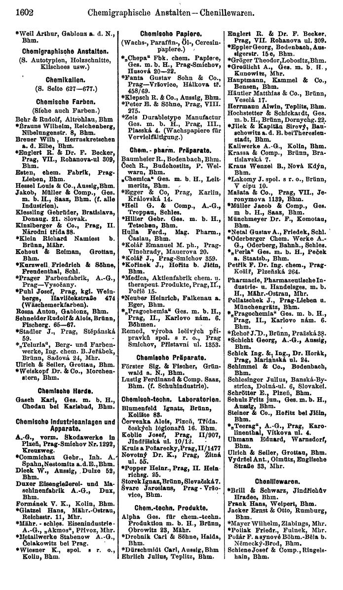 Compass. Finanzielles Jahrbuch 1923, Band V: Tschechoslowakei. - Seite 2052