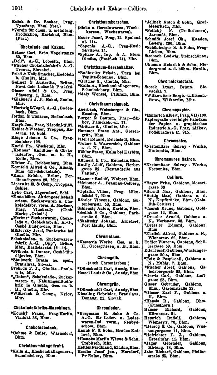 Compass. Finanzielles Jahrbuch 1923, Band V: Tschechoslowakei. - Page 2054