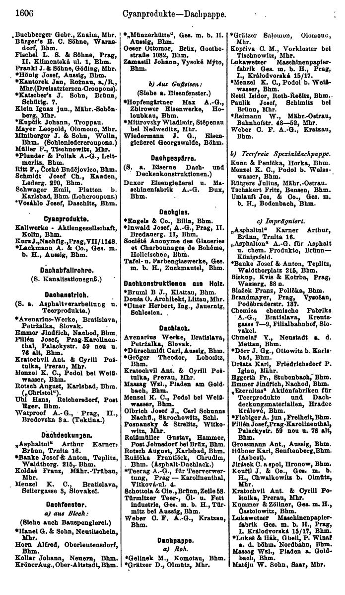 Compass. Finanzielles Jahrbuch 1923, Band V: Tschechoslowakei. - Seite 2056