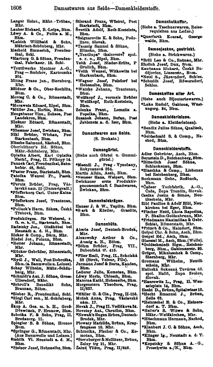 Compass. Finanzielles Jahrbuch 1923, Band V: Tschechoslowakei. - Seite 2058