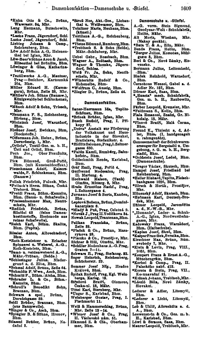 Compass. Finanzielles Jahrbuch 1923, Band V: Tschechoslowakei. - Seite 2059