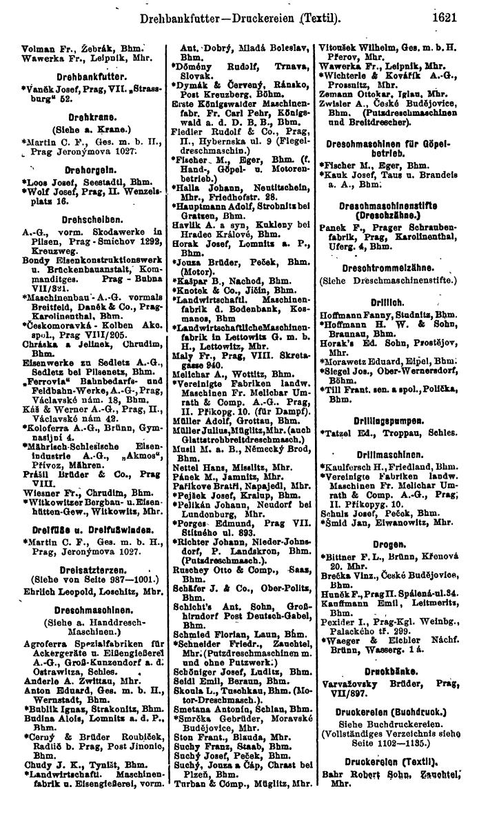 Compass. Finanzielles Jahrbuch 1923, Band V: Tschechoslowakei. - Seite 2071