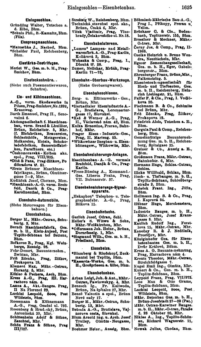 Compass. Finanzielles Jahrbuch 1923, Band V: Tschechoslowakei. - Seite 2075