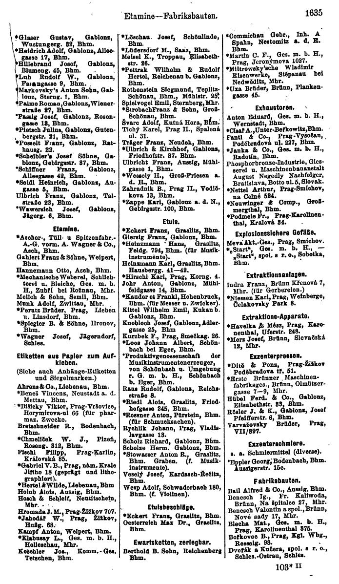 Compass. Finanzielles Jahrbuch 1923, Band V: Tschechoslowakei. - Seite 2085