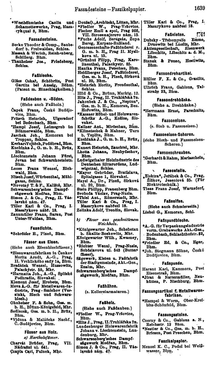 Compass. Finanzielles Jahrbuch 1923, Band V: Tschechoslowakei. - Seite 2089