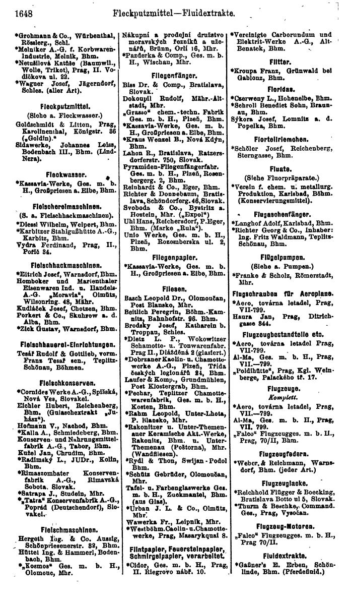 Compass. Finanzielles Jahrbuch 1923, Band V: Tschechoslowakei. - Seite 2098