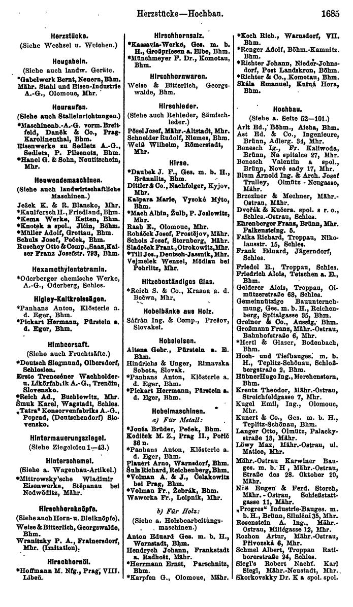 Compass. Finanzielles Jahrbuch 1923, Band V: Tschechoslowakei. - Seite 2135