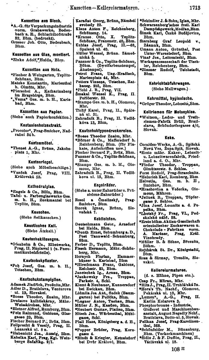 Compass. Finanzielles Jahrbuch 1923, Band V: Tschechoslowakei. - Seite 2163