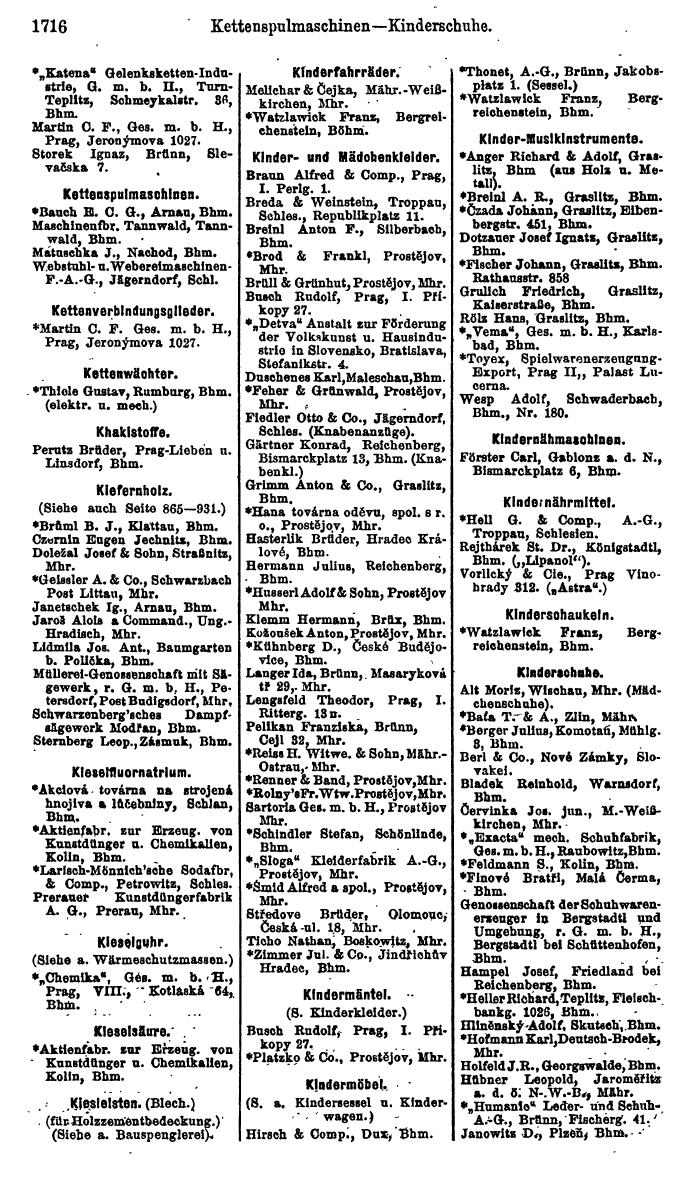 Compass. Finanzielles Jahrbuch 1923, Band V: Tschechoslowakei. - Seite 2166