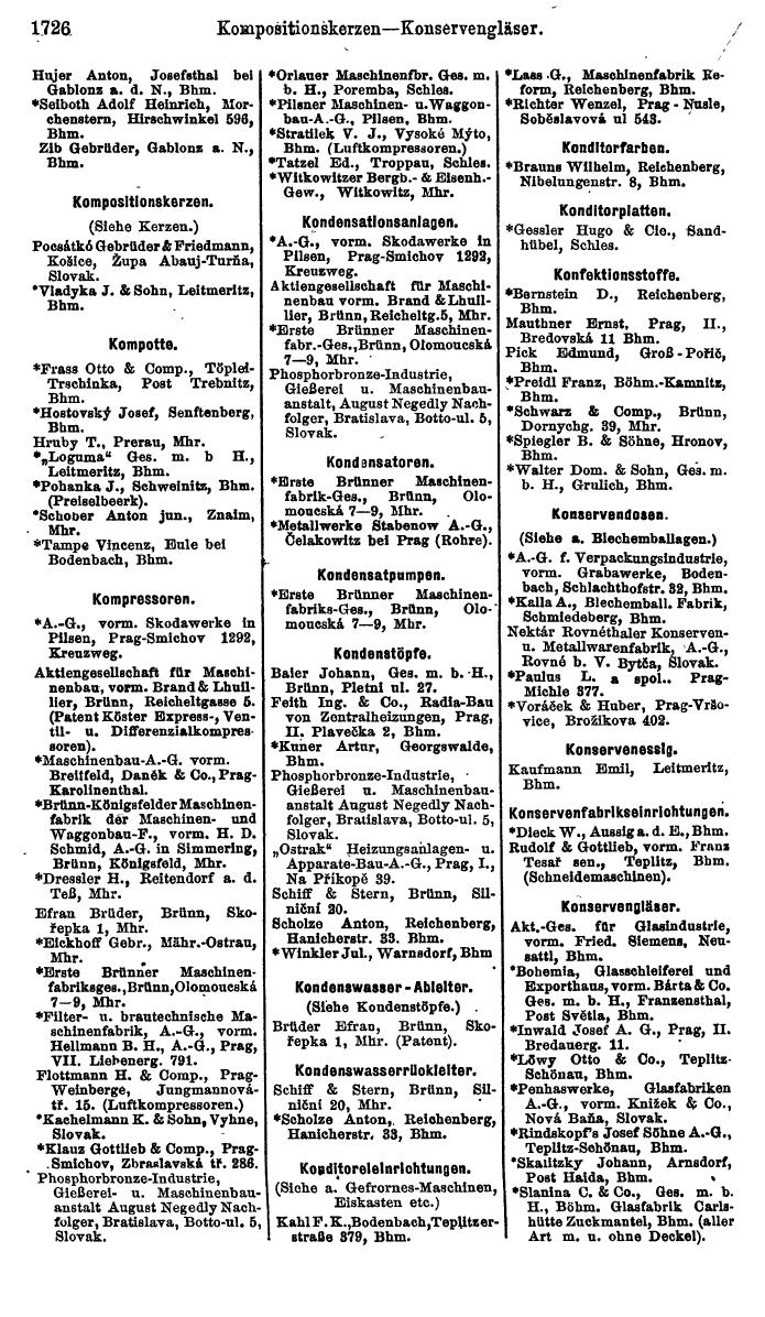 Compass. Finanzielles Jahrbuch 1923, Band V: Tschechoslowakei. - Page 2176