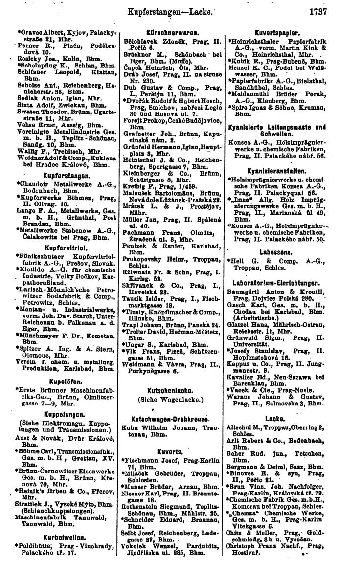 Compass. Finanzielles Jahrbuch 1923, Band V: Tschechoslowakei. - Seite 2187