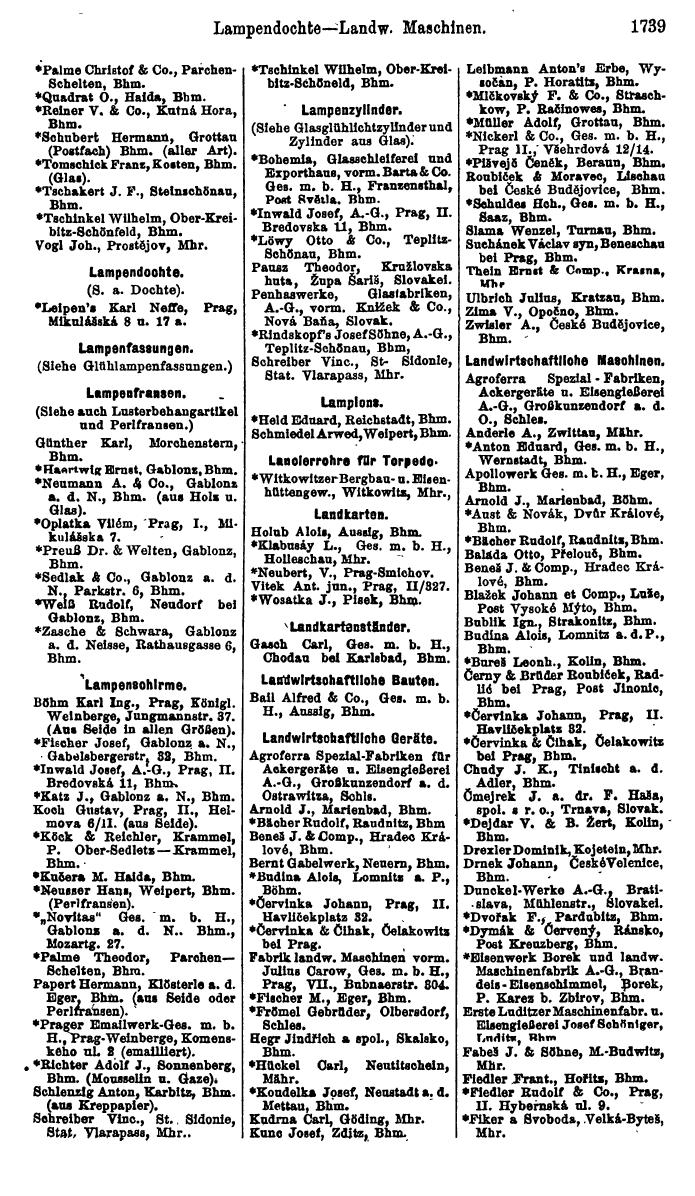 Compass. Finanzielles Jahrbuch 1923, Band V: Tschechoslowakei. - Seite 2189