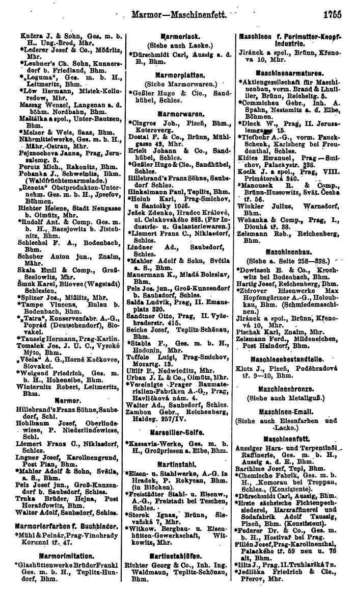 Compass. Finanzielles Jahrbuch 1923, Band V: Tschechoslowakei. - Seite 2205