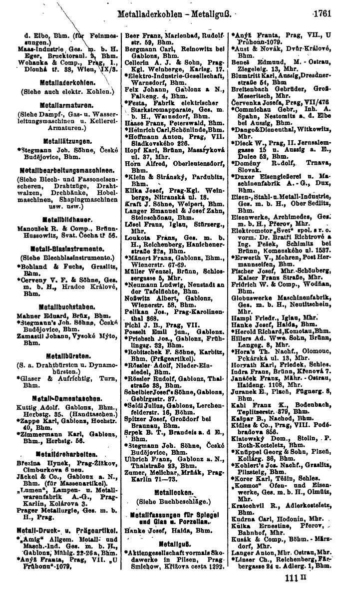 Compass. Finanzielles Jahrbuch 1923, Band V: Tschechoslowakei. - Seite 2211